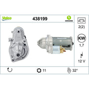 Valeo Starter Motor 12V 1.7kW Teeth 438199