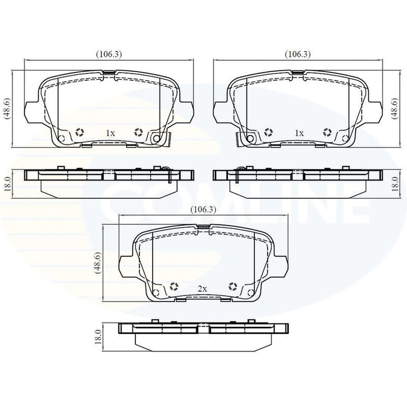 Comline Rear Brake Pad Set CBP32384