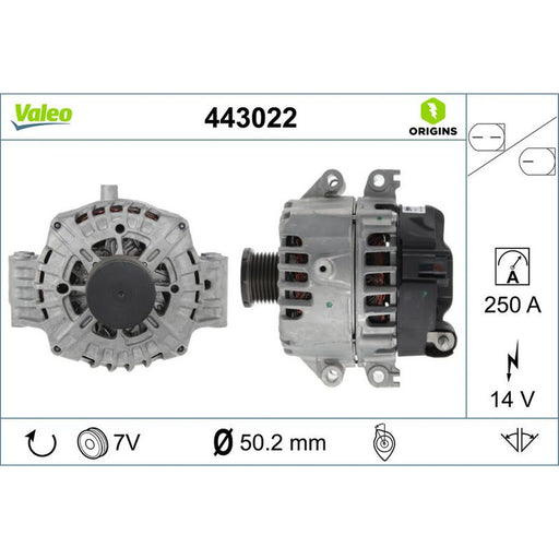 Valeo Car Alternator 12V 443022