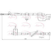 Apec Handbrake Cable Right Rear CAB1217