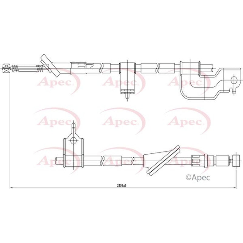 Apec Handbrake Cable Right Rear CAB1217