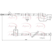Apec Handbrake Cable Right Rear CAB1217