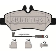 Juratek Rear Brake Pad Set JCP116