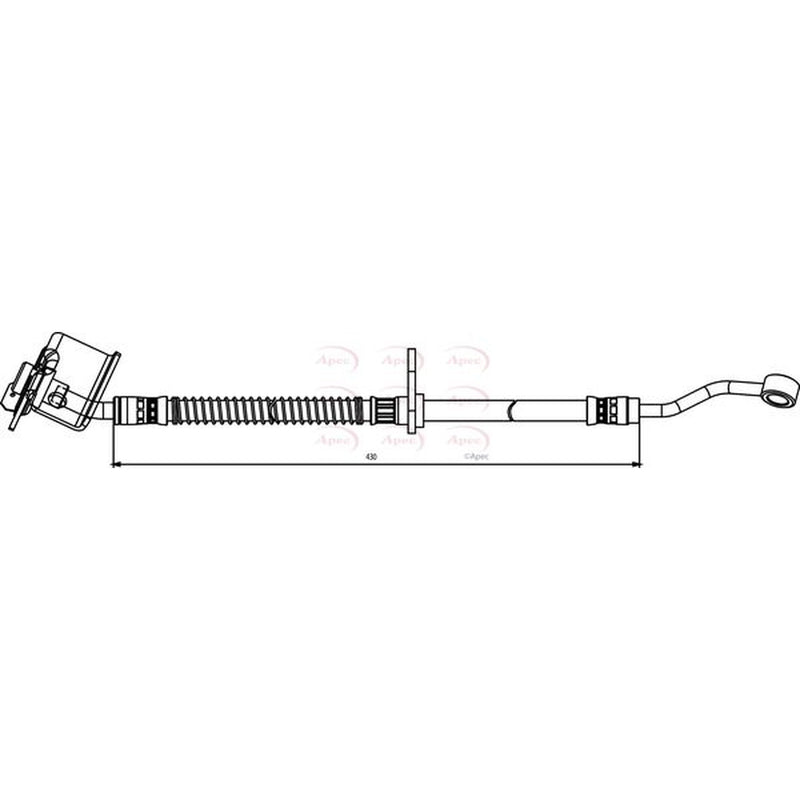 Apec Brake Hydraulic Hose Line Front Left HOS3854