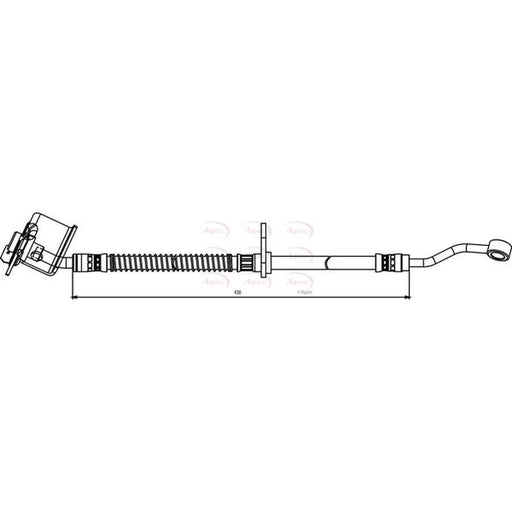 Apec Brake Hydraulic Hose Line Front Left HOS3854