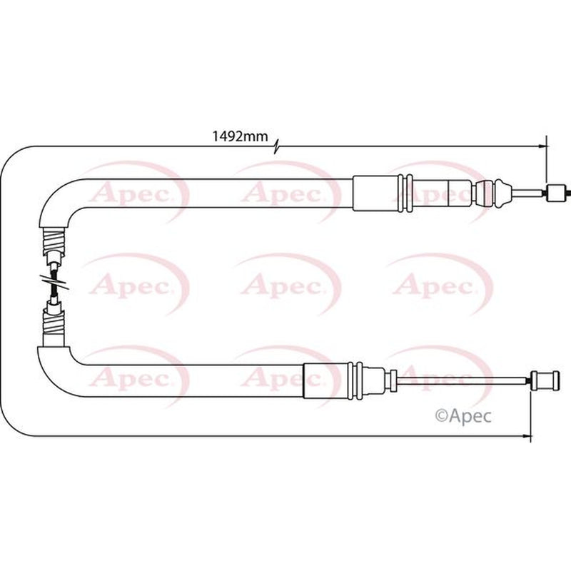 Apec Handbrake Cable Left Rear CAB1063