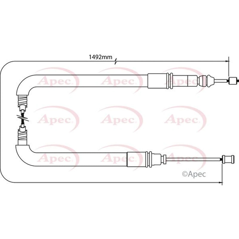 Apec Handbrake Cable Left Rear CAB1063