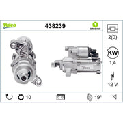 Valeo Starter Motor 12V 1.4kW 10 Teeth 438239