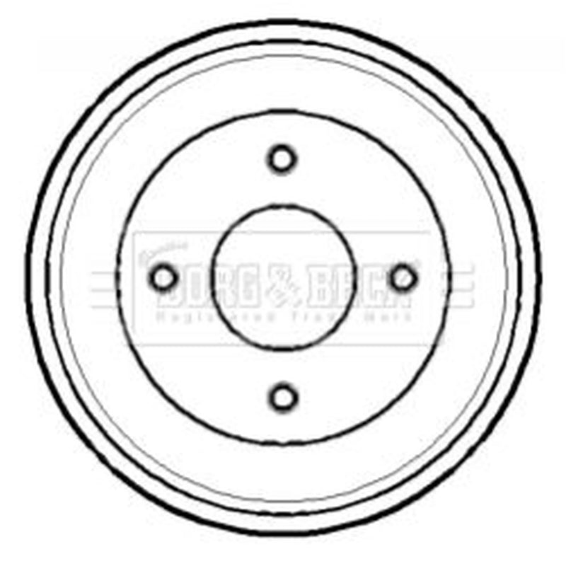 Borg & Beck Brake Drum Assembly Rear BBR7129