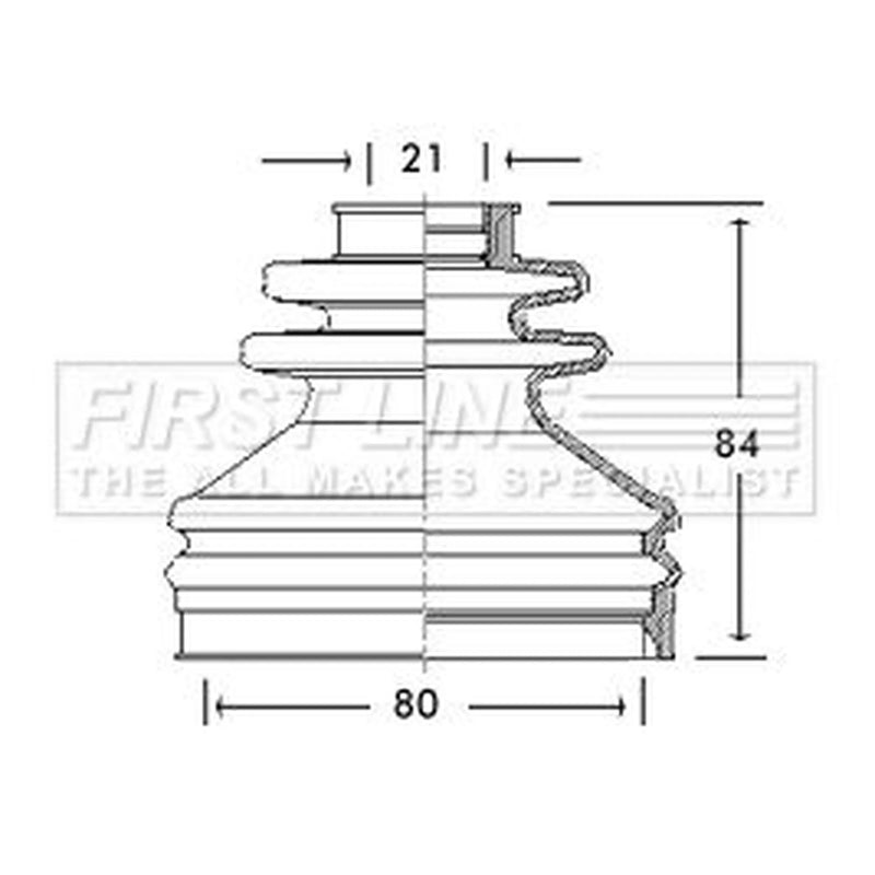 First Line Drive Shaft Bellow Kit Front Left FCB2699