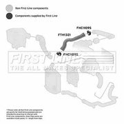 First Line Intercooler Turbo Charge Air Hose FTH1321