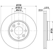 DON 2 x Front Brake Discs PCD12242