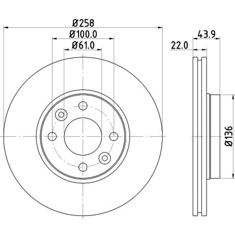 DON 2 x Front Brake Discs PCD12242