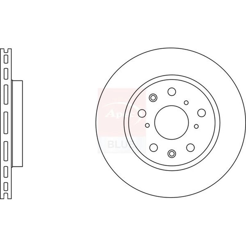 Apec 2 x Vented Front Brake Discs SDK6623