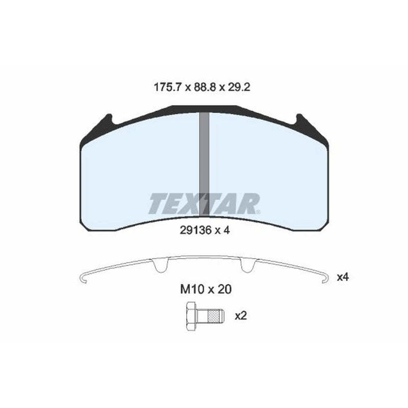 Textar Front Brake Pad Set 2913606