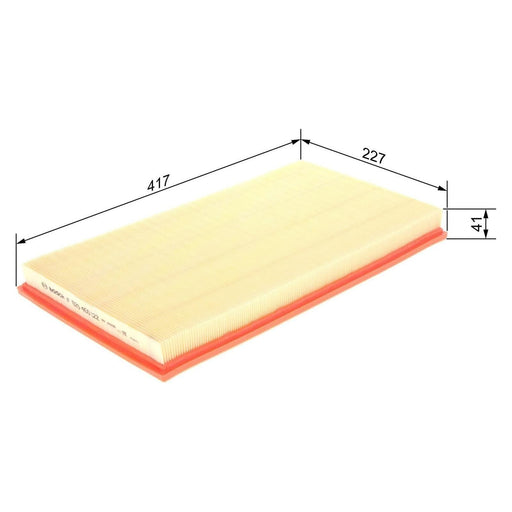 Bosch Car Air Filter S0122 Fits Mercedes-Benz Vito 113 Cdi|Cdi Blueefficiency - Bosch  - Town Parts