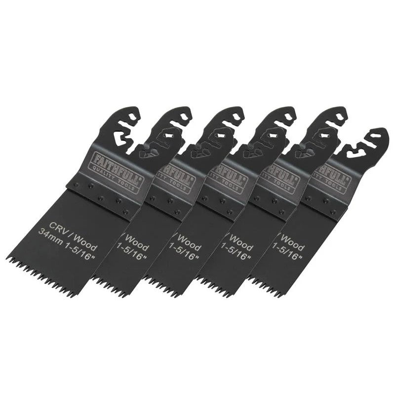 Faithfull Multi-Function Tool CrV Flush Cut Wood Blade Ground Side Set 34mm
