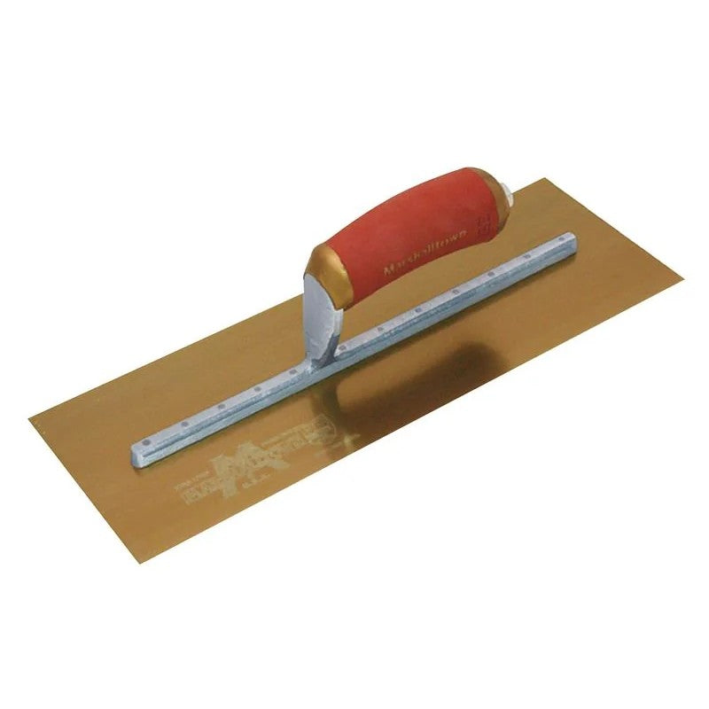Marshalltown MPB165GSD Pre-Worn PermaShape® Finishing Gold S/S Trowel DuraSoft®
