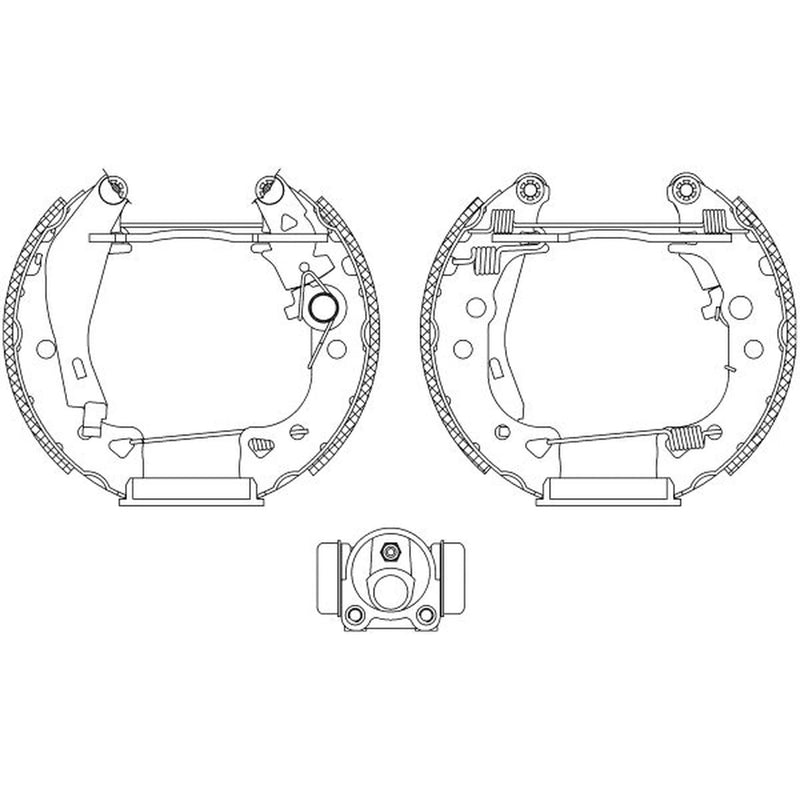 Mintex Brake Shoe Set Axle Kit MSP064