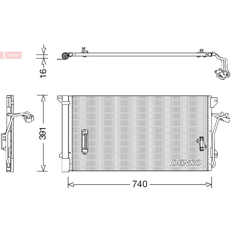 Denso Air Conditioning Condenser DCN02027