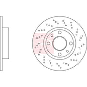Apec 2 x Perforated Rear Brake Discs DSK3235