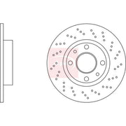 Apec 2 x Perforated Rear Brake Discs DSK3235