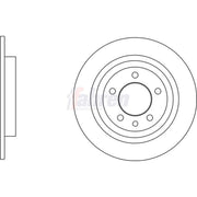 Fahren 2 x Solid Rear Brake Discs FBD6811