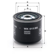 MANN-FILTER Fuel Filter Element WK 811/86