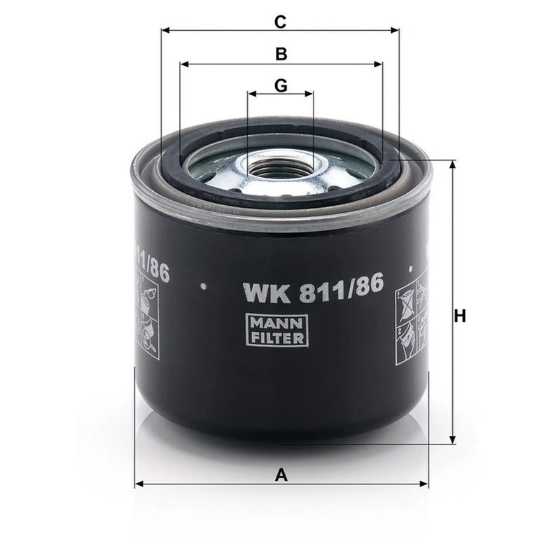 MANN-FILTER Fuel Filter Element WK 811/86