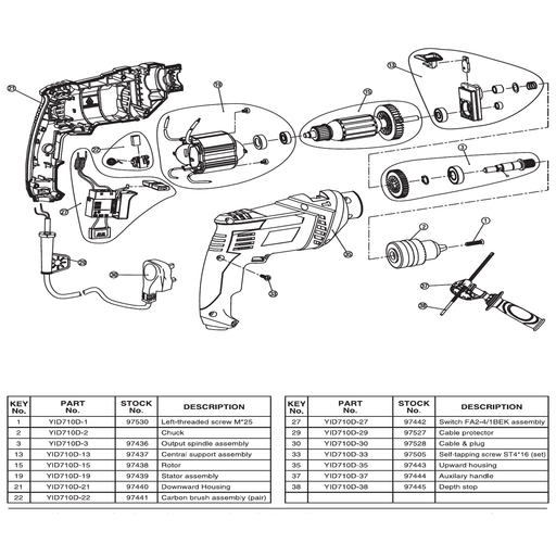 Draper YID710D-38 Depth Stop for Power Tools