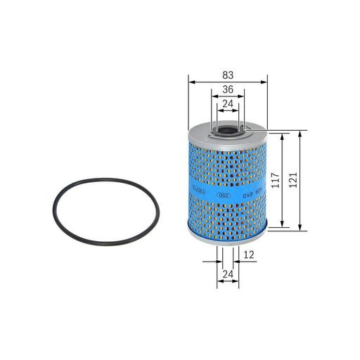 Genuine Bosch Car Oil Filter P9610 Fits Mercedes-Benz G 280Ge - 2.8 - 84-89 1457 Bosch  - Town Parts