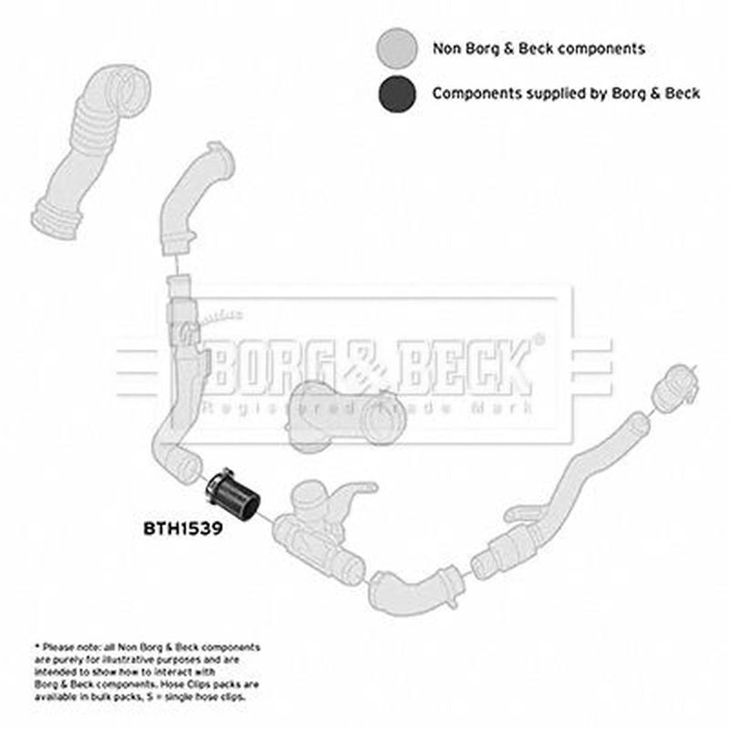 Borg & Beck Intercooler Turbo Charge Air Hose BTH1539