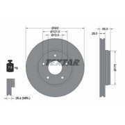 Textar 2 x Front Brake Discs 92253303