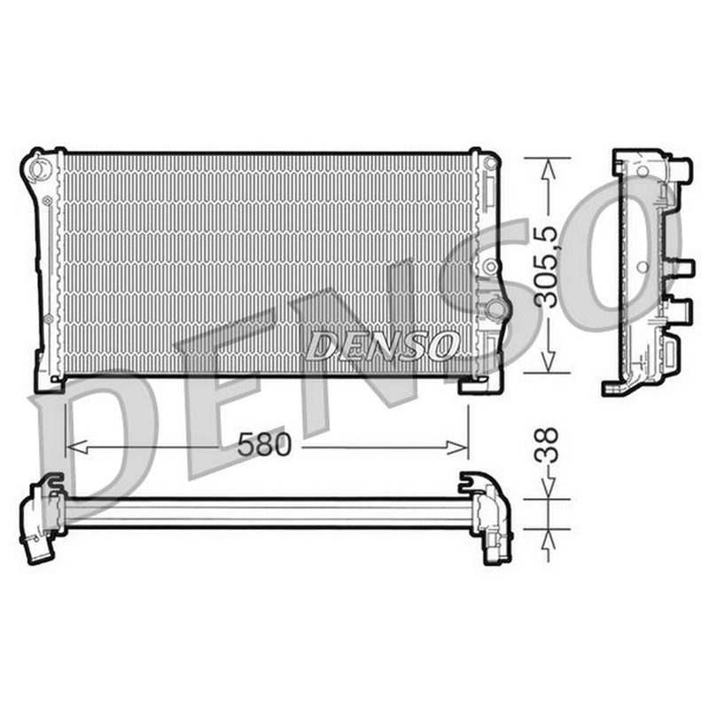 Denso Engine Radiator DRM13010