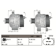 Denso Car Alternator 12V DAN3013
