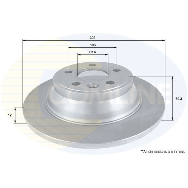 Comline 2 x Rear Brake Discs ADC1923