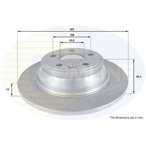 Comline 2 x Rear Brake Discs ADC1923