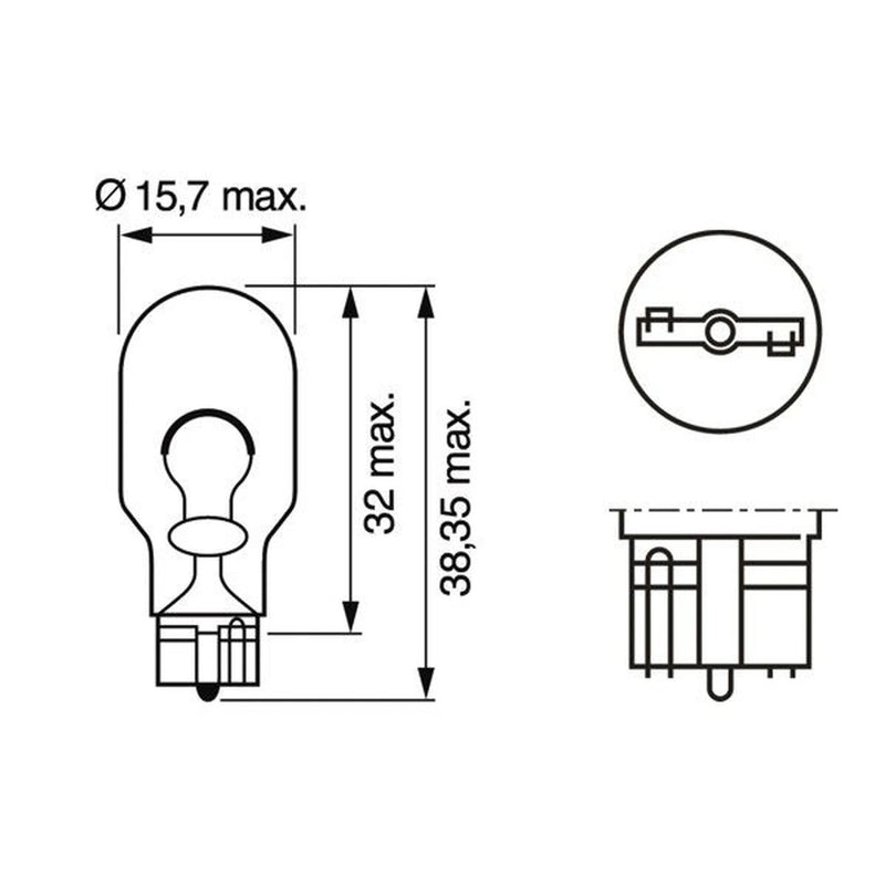 Bosch Car Light Bulb HID (high-pressure discharge tube) W2.1x9.5d 12V 16W 1 987 302 275