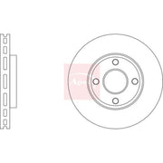 Apec 2 x Vented Front Brake Discs DSK3392