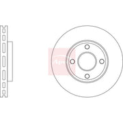 Apec 2 x Vented Front Brake Discs DSK3392