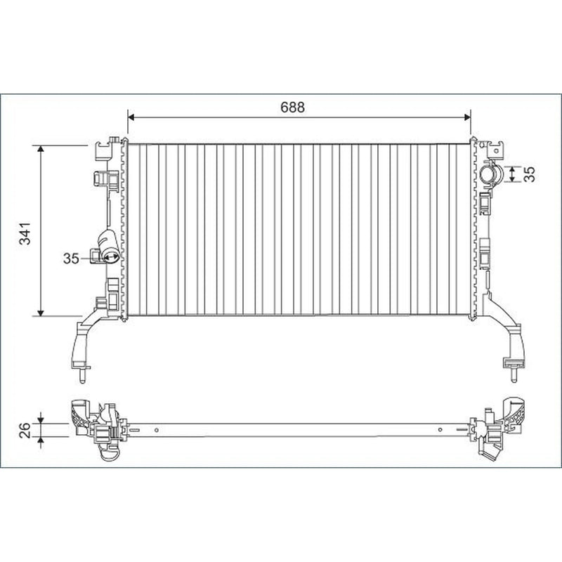 Valeo Engine Radiator 701159