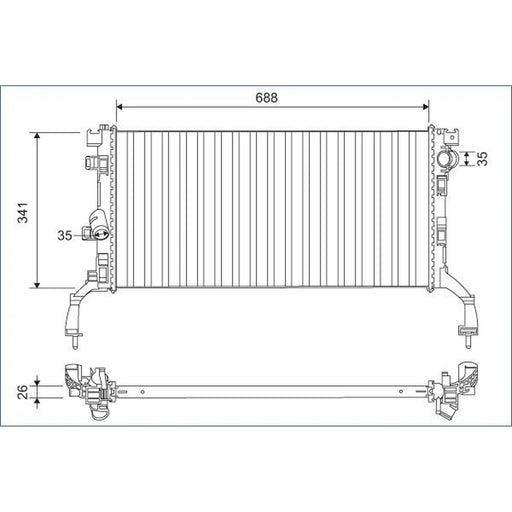Valeo Engine Radiator 701159