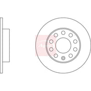 Apec 2 x Solid Rear Brake Discs DSK2098