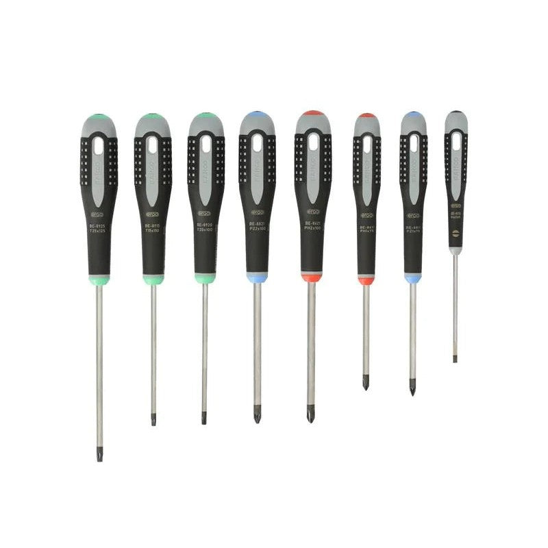 Bahco BE-9872 ERGO™ Screwdriver Set, 8 Piece - BE-9872