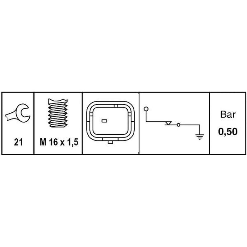 Hella Oil Pressure Sensor Switch 6ZL 009 600-041