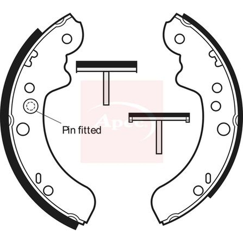 Apec Brake Shoe Set Axle Kit SHU387