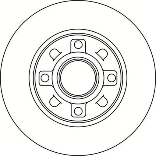 Abtex 2 x Solid Rear Brake Discs BD1456HS