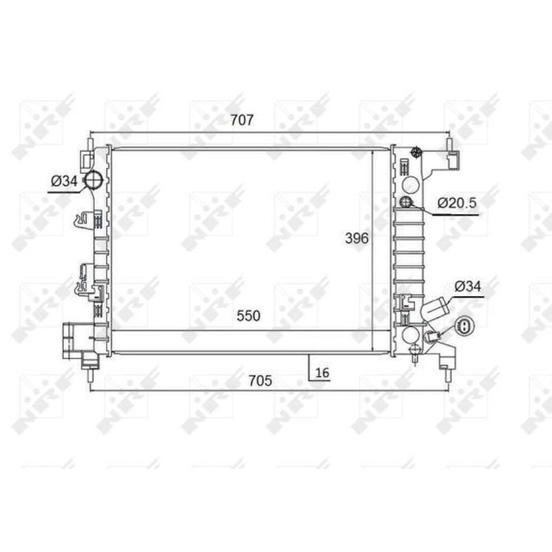 NRF Engine Radiator 58504