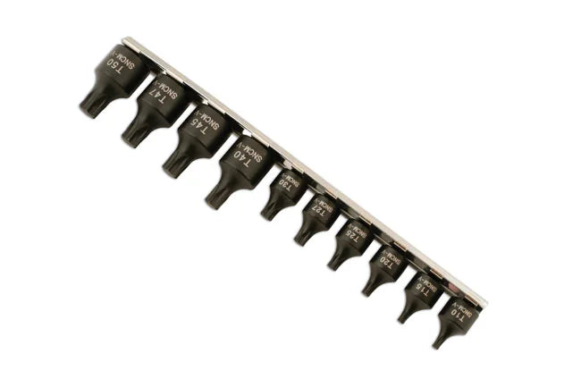 Laser Tools Low Profile Star Socket Bit Set 1/4"D, 3/8"D 10pc - PL