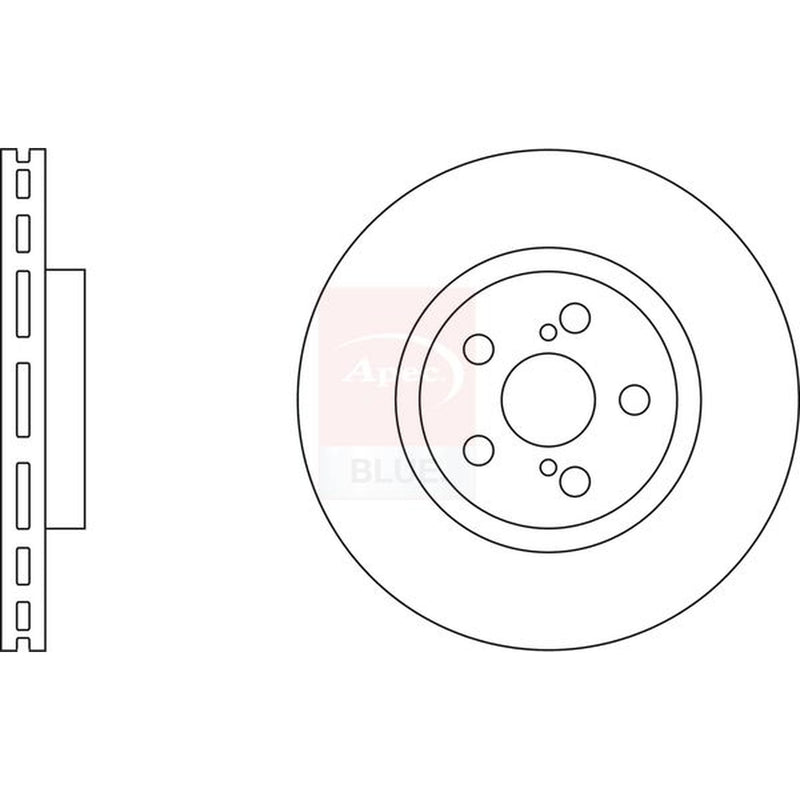 Apec 2 x Vented Front Brake Discs SDK6083